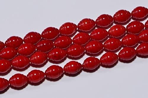 Perles de corail rouge 8.5x6mm LKBEADS pour la création de bijoux artisanaux