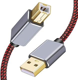 Printer Cable 10M, USB Printer Cable 2.0 Type A Male to B Male Cable Scanner Cord High Speed Compatible with HP, Canon, Dell, Lexmark, Xerox, Samsung etc (10M)
