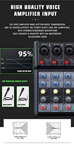 Weymic Se-60 Professional Mixer For Recording Dj Stage Karaoke W/Usb Xlr Microphone Jack, 48V Power(6-Channel) #TOP7