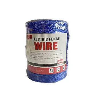Fencing Wire Electric Fence Polywire 1312 Feet 400 Meter 6 Conductor Blue Color