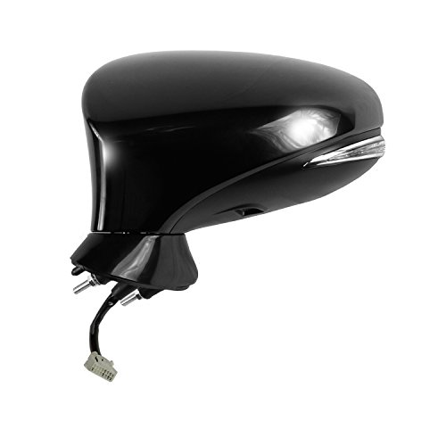 Fit System Driver Side Mirror for Lexus IS250 Sedan, IS200t/ IS300 Sedan, IS350 Sedan, Black w/PTM Cover, w/Turn Signal, Puddle lamp, Foldaway, w/o auto dimming, Heated Power