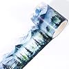 Sitsink PET Tape for Journal Scrapbooking - Green Forest Junk Journal PET Tape Scrapbook Supplies, Scrapbook Notebook Bottle Crafts Décor #1