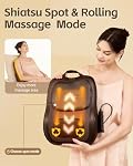3D Deep Back Massager with 3 Heat Levels– Up & Down Kneading Shiatsu Massager, Electric Lower Back Massage Pillow for Home Use, Office, & Car, Gifts for Women& Men Mom Dad (Brown)
