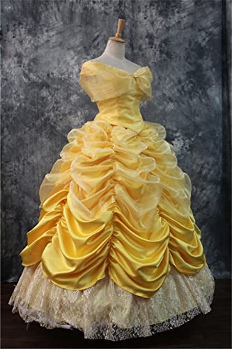 Belle Blue Princess Cosplay Ball Gown #TOP26