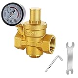 【Amplia gama de aplicaciones】 Esta válvula reductora de presión de agua DN20 3/4'' puede soportar una presión de 1,6 MPa y puede instalarse antes de la mayoría de los aparatos de agua corriente. Puede utilizarse en muchos hogares, edificios y fábricas.