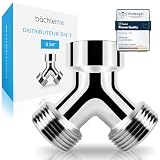 Bächlein Distributeur en Y en Laiton pour Une Utilisation en Intérieur & en Extérieur - Distributeur en Y à 2 Voies pour Un Raccordement d'eau G 3/4 '
