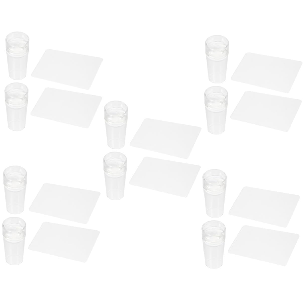 Healvian 10 Juegos Sello De Uñas Sello De Punta Francesa Tableros De Recortes De Manicura Implementos De Uñas Herramientas De Decoración Francés Productos De Belleza Clavo Silicona