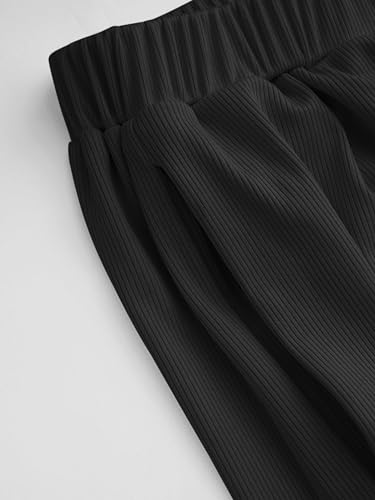 CIDER Women’s Plus Size Fashion Wide Leg Pants Palazzo Flowy Elastic Waist Pants with Pockets2