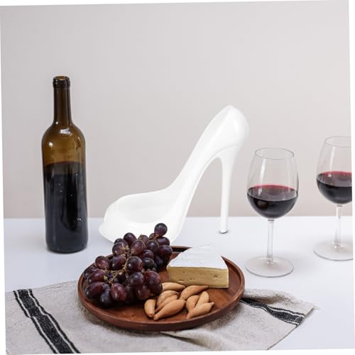 Support bouteille de vin talon haut résine : accessoire design pour bar et salon
