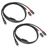 SiYear RCA Y Splitter Cable, 1 Male to 2 Male RCA Adapter Audio Cables,Subwoofer Cable for Amplifiers/TV/subs/amps/Hi-Fis/Home Theater/receivers(1M/2PACK)