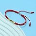 LAMIBEE 14K Gold Plated, Red Copper Lucky String Bracelet, Surfer String Protection Bracelet, Buddhism Handmade Knot Lucky Rope Bracelet Friendship and Couple Bracelet (Red Copper)