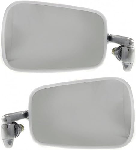 Partswich Nuevo juego de 2 espejos cromados manuales sin calefacción para VOLKSWAGEN BEETLE lado derecho e izquierdo 1968 1969 1970 1971 1972 1973
