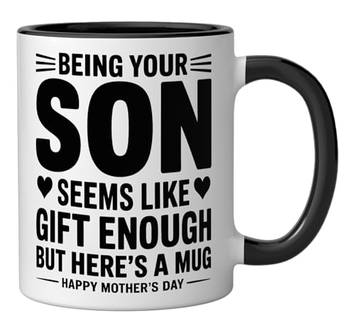 Taza cerámica de 11 onzas negra y blanca miniatura 2