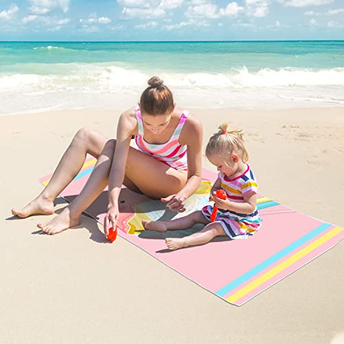 Prestiun Microfiber Kids Beach Towels 60"X30" Bath Towels For Toddlers Girls Boys, Quick Dry Pool Towels With Pouch, Swimming Towel For Kids, Sand Free Beach Blanket For Travel Camping Vacation #TOP4