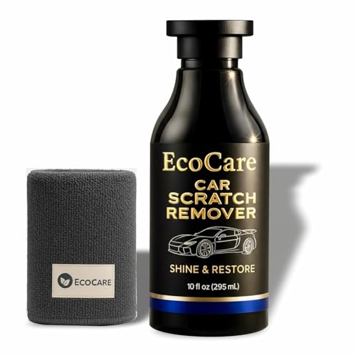 Image of EcoCare Car Scratch Removal | Remove Scratches, Swirls and Scuff | Paint Correction Rubbing Compound Kit with Microfiber Cloth for Polishing & Waxing 300ML