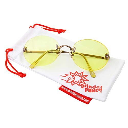 grinderPUNCH Hipster Retro Round Lightweight Rimless Plastic Frame Candy Color Sunglasses for Women4