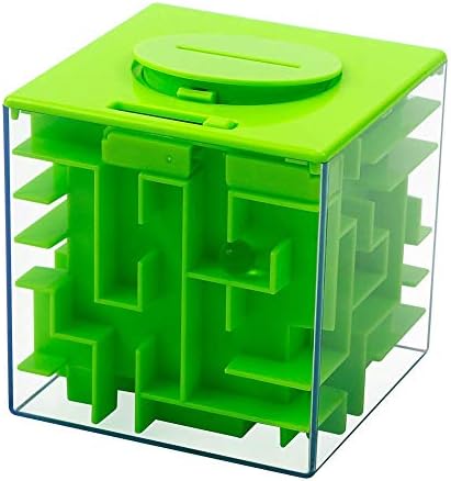 Hobbylane Money Maze Puzzle Box for Kids and Adults, Money Holder Puzzle - A Fun Unique Way to Give Gifts, Inexpensive Game Challenge for Children (Green)