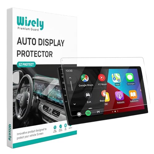 Image of Wisely Glass Full Screen Protector Screen Guard For 9 Inch Android Car Stereo Touch Display Protector For Navigation System, Easy Installation Kit, Hd Clear, Full Cover