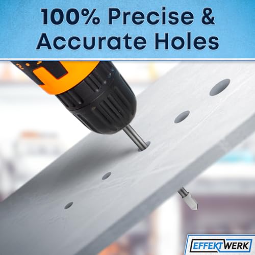 EffektWerk - 5-teiliges Keramikfliesen-Bohrerset - 4/5/6/8/10 mm - Mit Hartmetallspitze für Keramik, weichen Beton, Ziegel, Fliesen und Porzellan