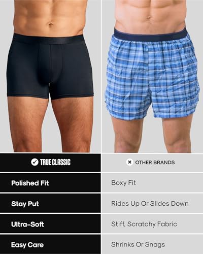 Calzoncillos bóxer de micromodal True Classic, pack de ropa interior suave 5