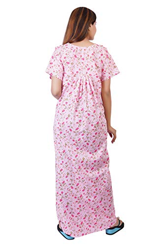 Image of Women's Cotton Block Print Knee Length Nighty