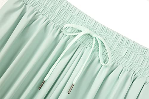 Image of 2 in 1 Flowy Running Shorts for Women Gym Yoga Athletic Womens Workout Biker Spandex Lounge Sweat Skirt Summer