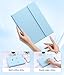 Harvopu Compatible for iPad 11th 10th Generation Case with Keyboard, Folio Cover with Pencil Holder, Multi-Touch Trackpad, 7 Color Backlit, Detachable Keyboard for iPad (A16) 11th/10th Gen (Sky Blue)
