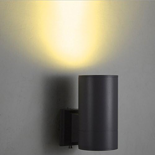 LUMINTURS(TM 3W 3.5-Inch LED COB Wall Sconces Outdoor Waterproof Light Black Finish Warm White