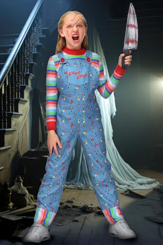 Besserbay Halloween Kids Blue Clothes Scary Horror Killer Jumpsuit Overalls With Striped Shirt 10 Years thumb #1