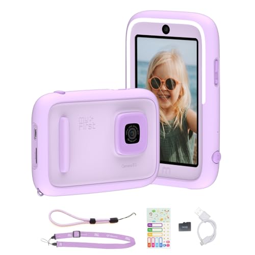myFirst Camera 50 AI Camera for Kids 20MP Dual Lens 1080P Video Kids Digital Camera with Selfie Light AI Editor Safe Sharing Video Diary 16GB Gift for Boys Girls Age 4-15
