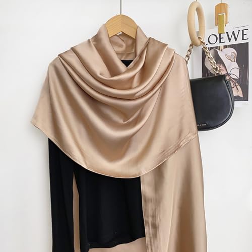 Image of Printed Poly Silken feel Scarf Stole for Women | Stylish, Soft, & Lightweight | Satin Feel Neck Scarf, Hair Scarf, Head Scarf for Women