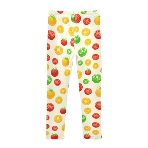 Girls' Leggings Vegetables Tomato Yellow Kids Yoga Tights Pants 1 Pack 23032722