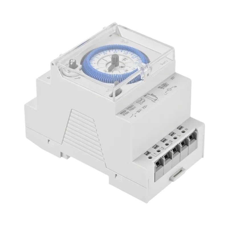 AC220V Din Rail Mechanical Timer Relay Electrical Programmable 24 Hour Time Switch 15 Minutes 96 Times