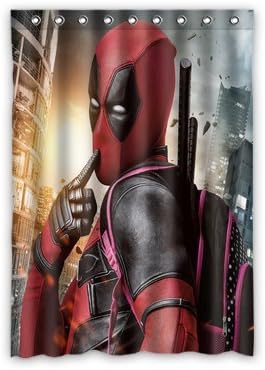 Scott Shop Fashion Custom Marvel Deadpool Window Curtain Thermal Insulated Blackout Window Curtains Drapery / Panels / Treatment Polyester Fabric 52 "x 72" Inch