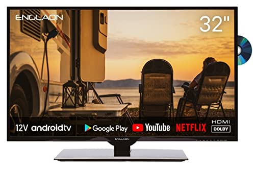 image for ENGLAON 32'' Full HD LED Android 11 Smart 12V TV for Caravan and Home 