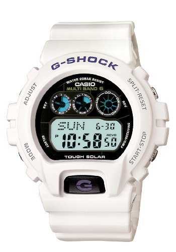 Casio Men's GW6900A-7 G-Shock White Atomic Digital Sport Watch