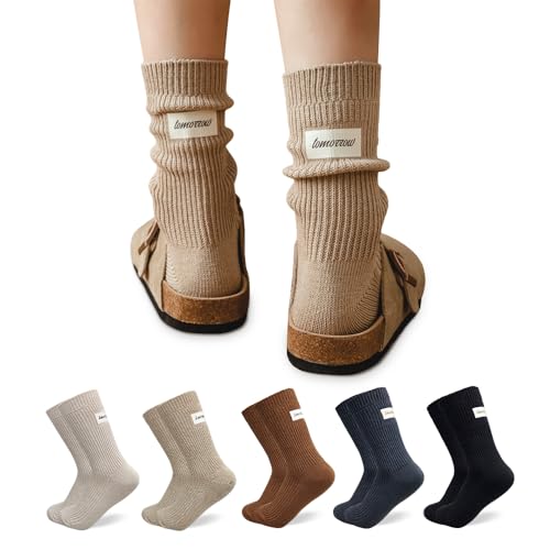HOMSSEM Ribbed Socks 5 Pair
