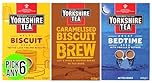 Yorkshire Tea Bags (Each Pack 40 Bags). Pick Any 6 from 3 Flavours Inc. Breakfasty Toast & Jam Brew, Malty Biscuit Brew and Decaf Bedtime Brew (Total 240 Bags)