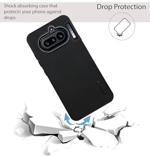 Image of Back Cover for Nothing Phone 4a 5G, Super Frosted Raised Camera Protect | Textured Grip Design | Ultra-Soft Dotted Slim-Fit Design | Microfiber Cloth Inside | (Black)