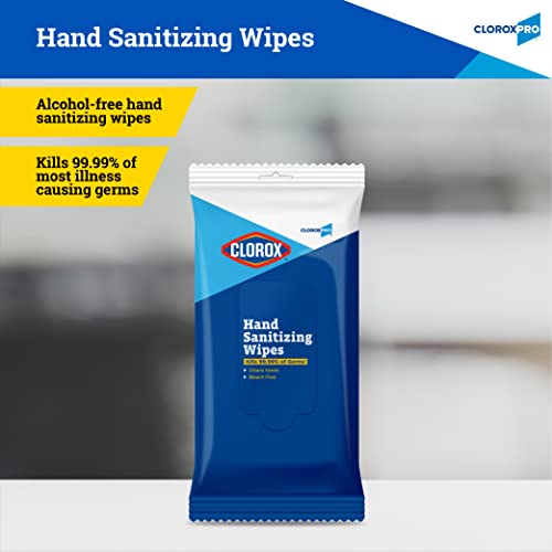 Image of Clorox Pro Alcohol-Free Sanitizing Hand Wipes, BZK, 20 Count