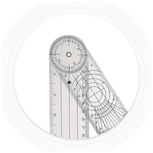 Transportador Goniometro PVC 360 Grados Para Terapia miniatura 3