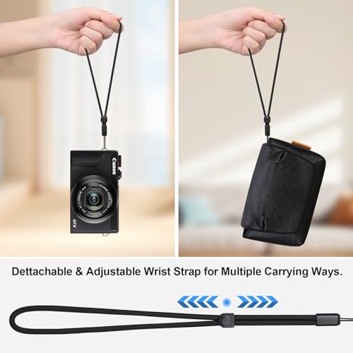 Funda de cuero para cámara Canon PowerShot G7 X miniatura 6
