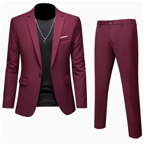 Men Suits Cardigan Outerwear Single Breasted Blazers Solid Zipper Fly Ankle Length Pants Business Pockets3