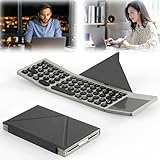 【Large compatibilité】Connexion Bluetooth sans fil, compatible avec iOS, Android, Windows et systèmes. Fonctionne parfaitement avec les téléphones, tablettes, ordinateurs portables et PC, servant de clavier externe universel pour tous vos appareils. Pas de configuration compliquée, facile à coupler et entre les appareils.