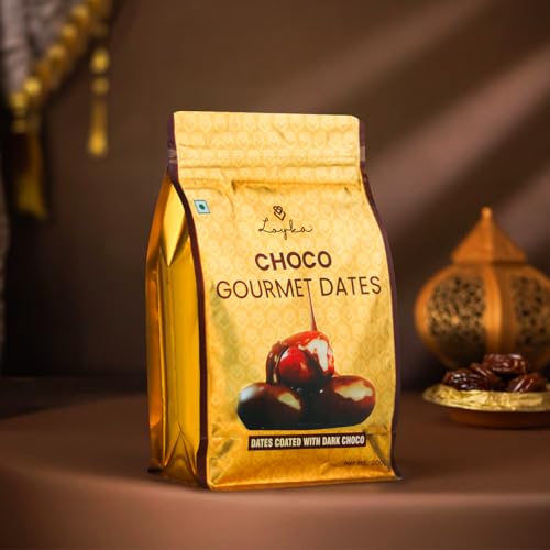 Image of Loyka Choco Gourmet Dates Pack of 2 - Gifting Hamper - Seedless Chocolate Coated Khajoor - Dry fruit Gift Box - 400gm