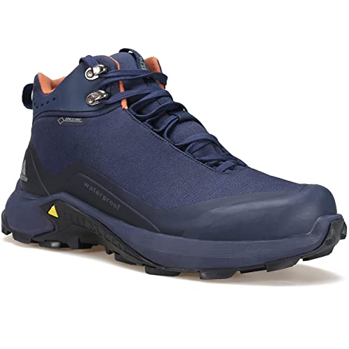 HUMTTO Men's All-Terrain Waterproof Hiking Boots Navy blue 11