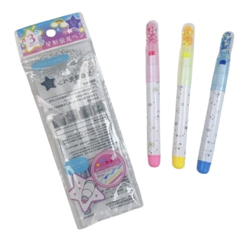 Amazon.co.jp: スパンコール付き『スタンプ蛍光ペン（3色セット）』1個