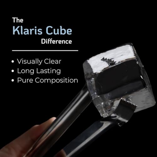 Klaris Mini - Clear Ice Cube Maker - Makes 2 Large, 2 Inch Crystal Clear Ice Cubes in 8 to 10 Hours - Creates Slow Melting Ice for Cocktails, Whiskey & Bourbon