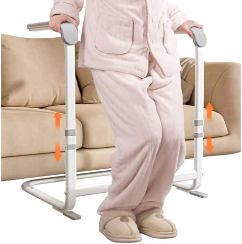 Stand Assist Aid for Elderly, Six-level Height Adjustable Chair Lift Assist Devices for Seniors, Universal Devices to Lift Elderly Off Floor, 21-inch Seat Width Standing Aids & Supports, Stand Up Rail