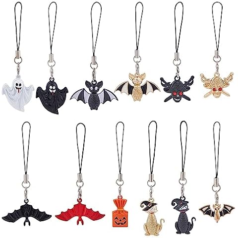 SUPERFINDINGS 12pcs Halloween Phone Straps Cover